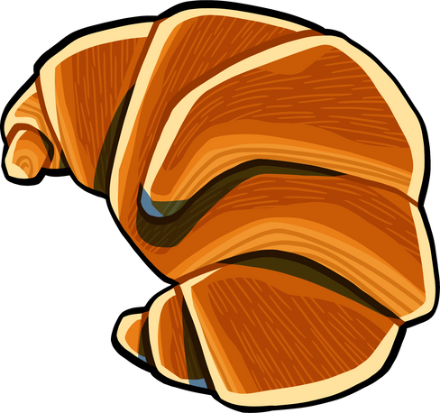 3D Croissant Illustration 