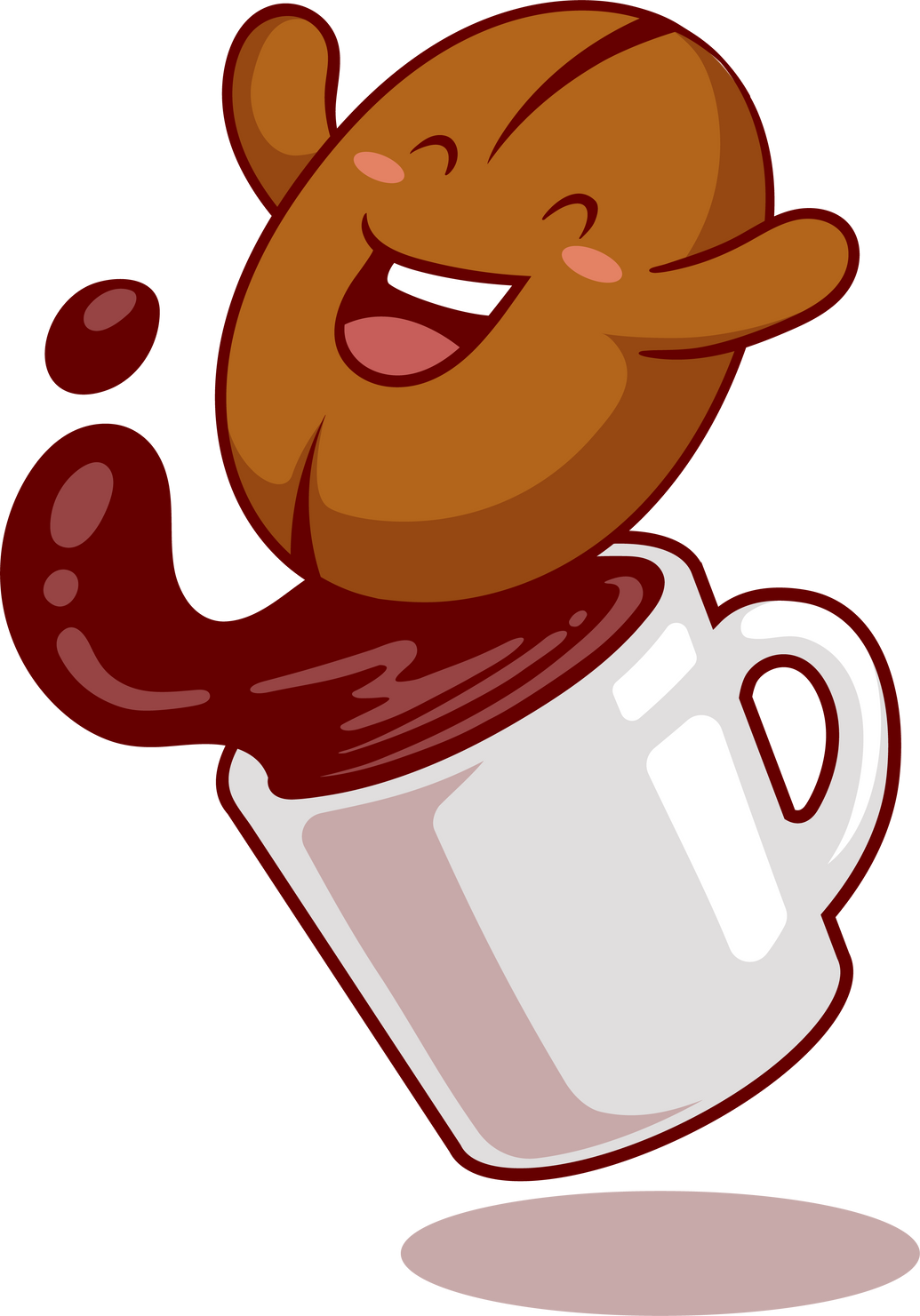 Cute coffee cartoon character design